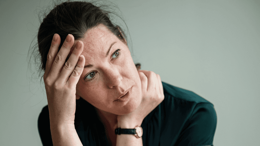 Kvinna med fatigue